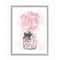 Stupell Industries Pink Flower Perfume Glam Fashion Design Framed Wall Art